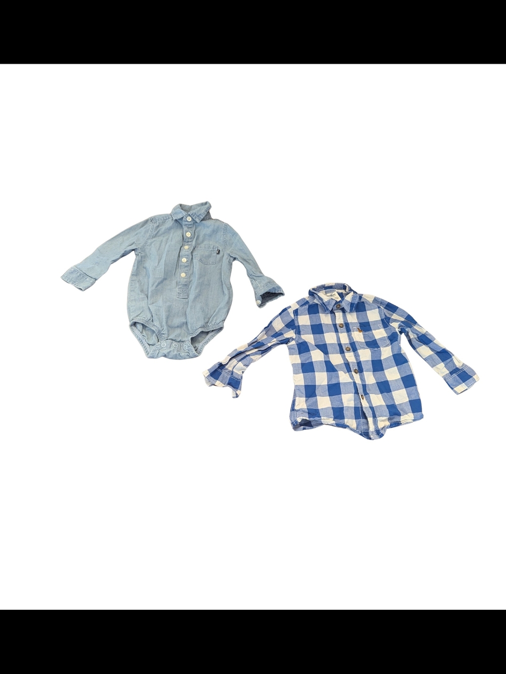 EUC Carters Oshkosh Baby Boy 18 Month Blue Button Down Long Sleeve Shirt Bundle
